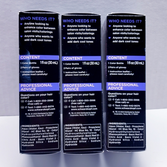 Schwarzkopf DARK COOL Color Boost Vibrancy Booster Up To 20 Washes (3 pack) - Picture 5 of 9